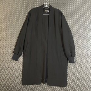 Mackage Montreal Women's Black Wool Blend Open Front Long Cardigan Coat Jacket S